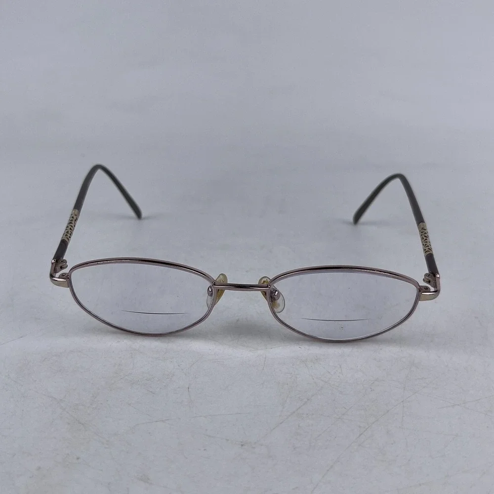 Seiko Womens Eyeglasses Frame Black Silver Metal‎ Oval Full Rim 52-18-135